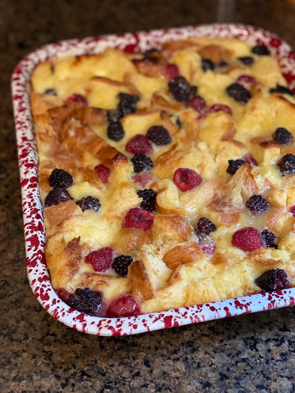 Brioche Bread Pudding with Lemon Curd and&nbsp;Raspberries